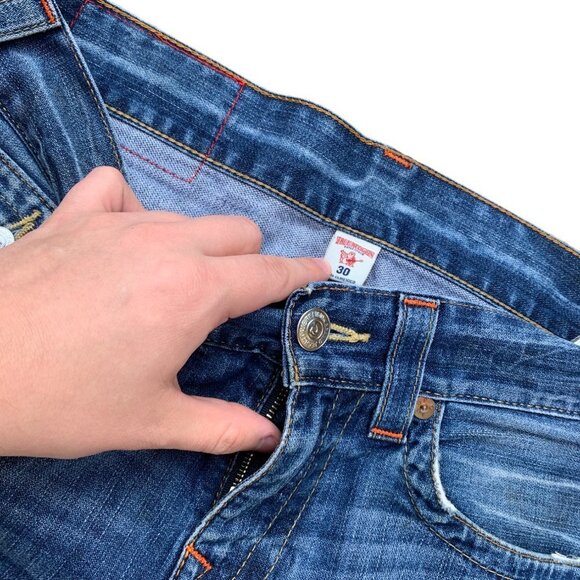 True Religion Jeans Size 30 SKINNY FLAP T Blue - Picture 9 of 9